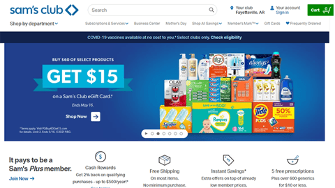 Sam's Club P&G 'Buy $60' Program